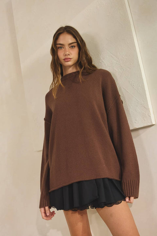 Relaxed Fit Crew Neck Sweater