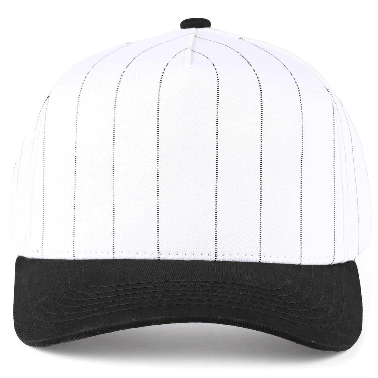Pinstriped Canvas Trucker - White
