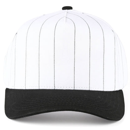 Pinstriped Canvas Trucker - White