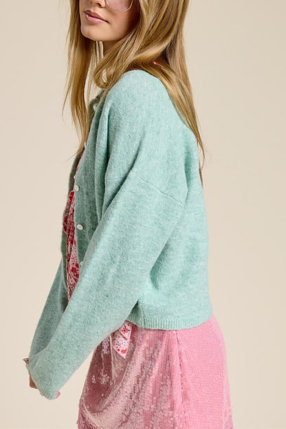 LA Varsity Cropped Cardigan