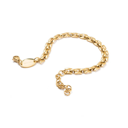 Gold Square Chain Bracelet