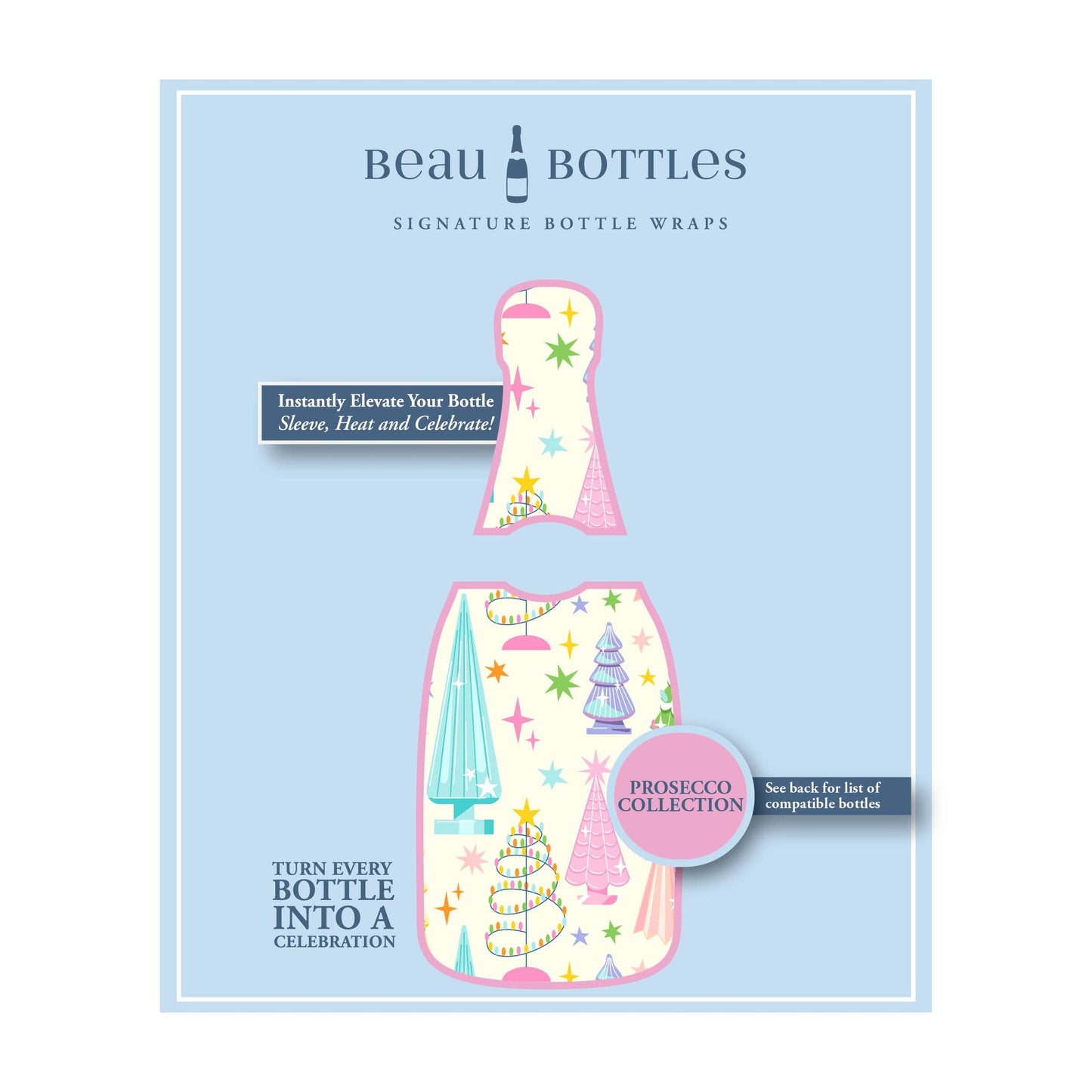 Beau Bottles Timeless Christmas Trees - Prosecco Collection