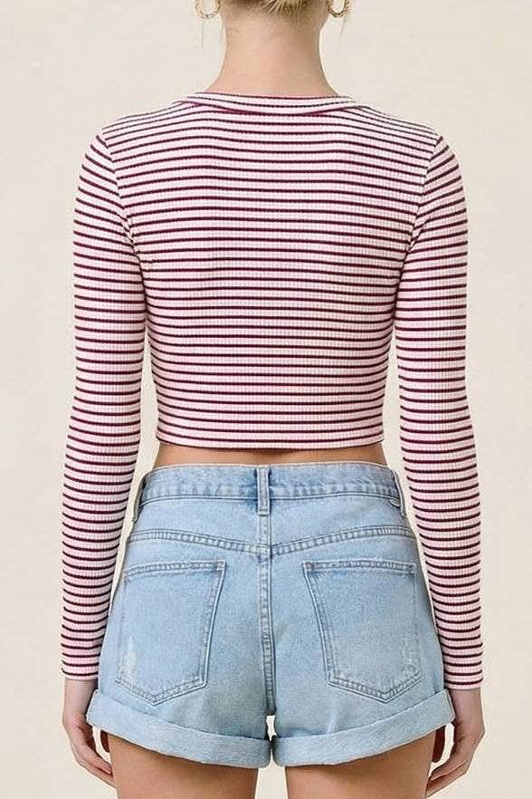 Strawberries + Cream Striped Top
