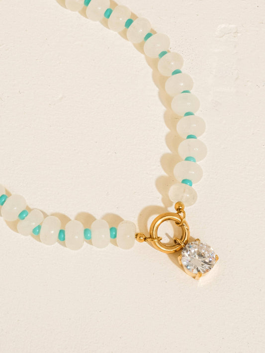Annecy Beaded Necklace - White