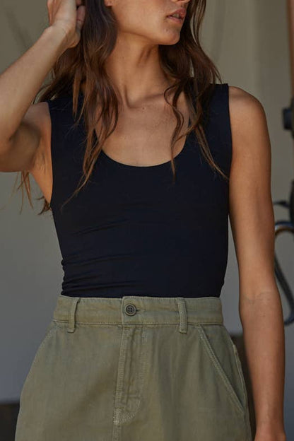Double Layered Tank - Black