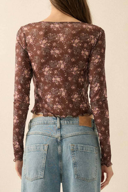 Mocha Blossom Top