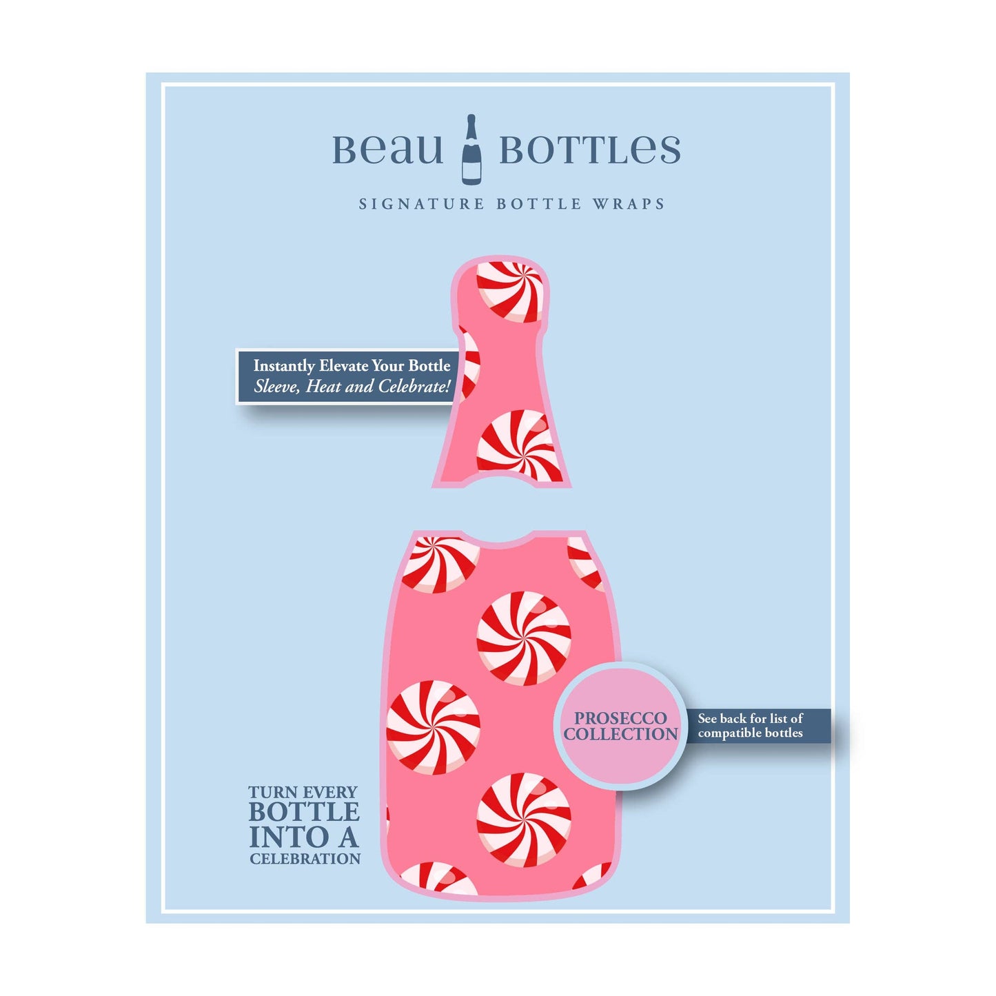 Beau Bottles Peppermint Parade - Prosecco Collection