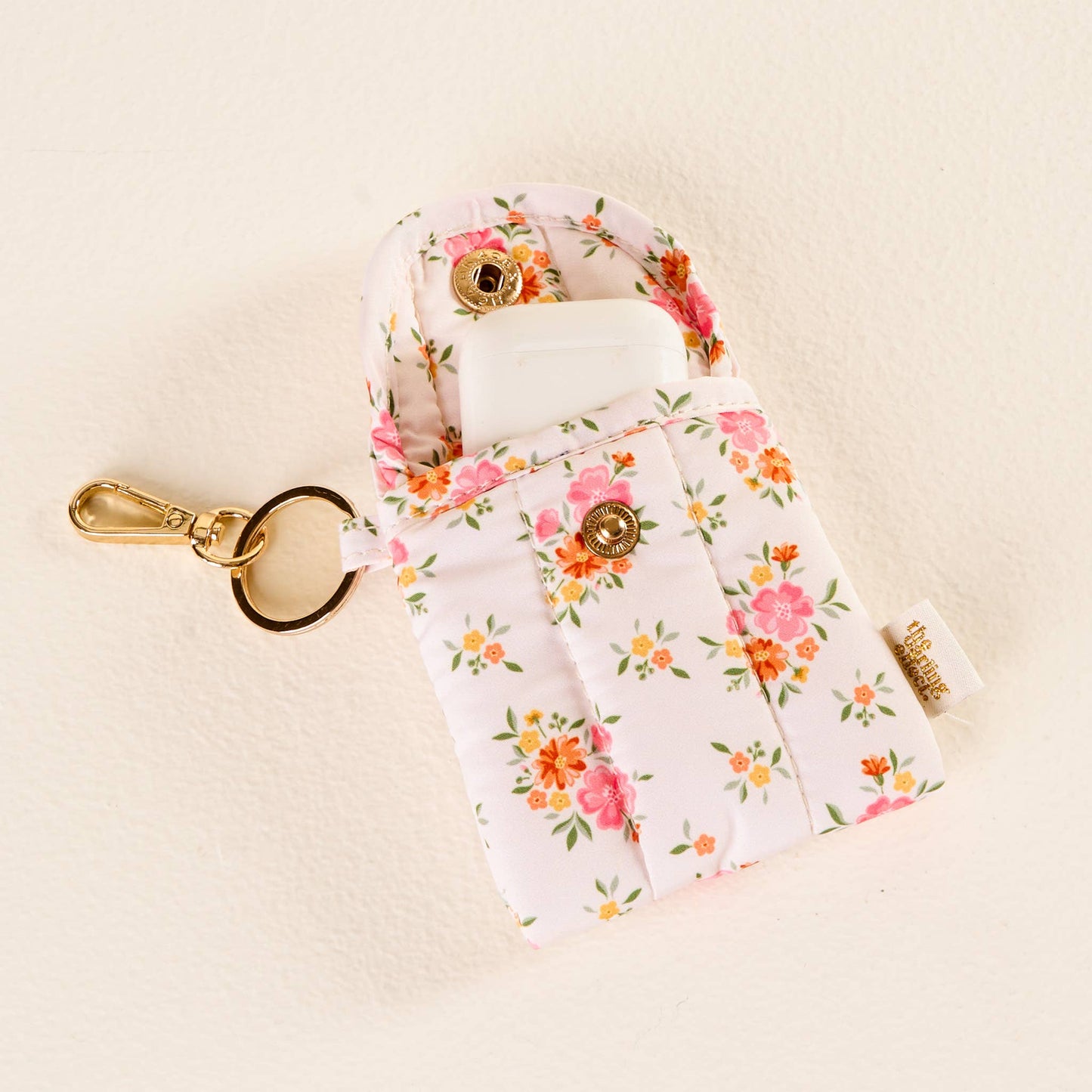 Daydream Cream Puffy Earbud Case Keychain
