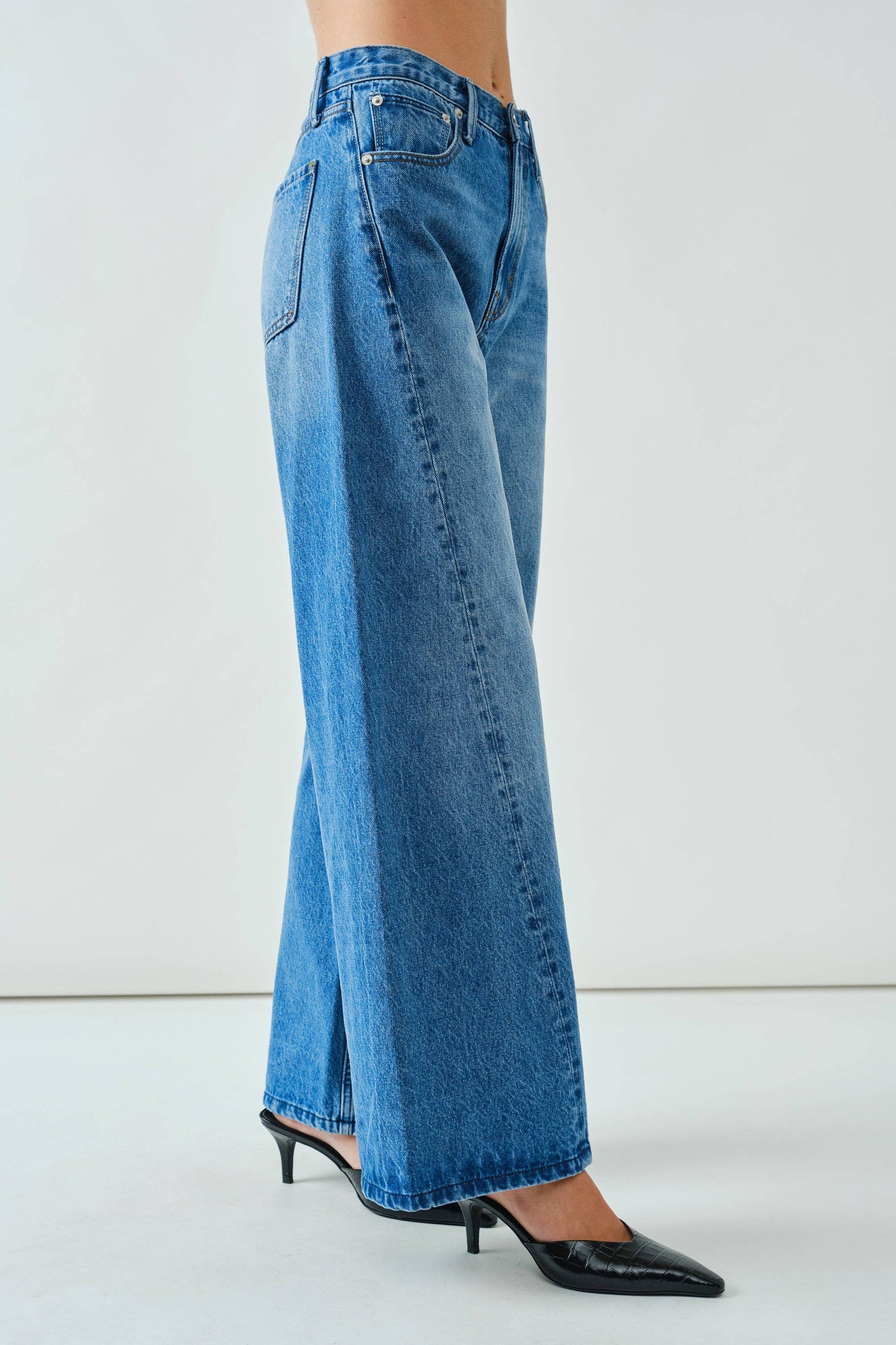 Twist Wide Denim Jeans