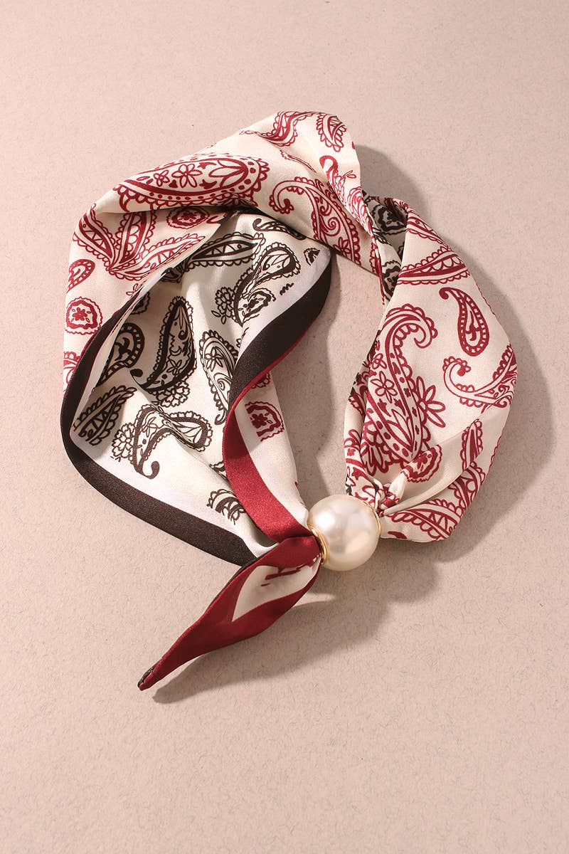 Antique Toggle Scarf - Red