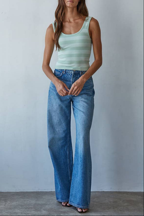 Seafoam Stripe Tank