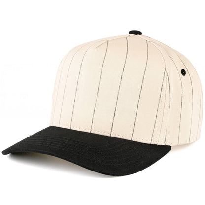 Pinstriped Canvas Trucker - Tan