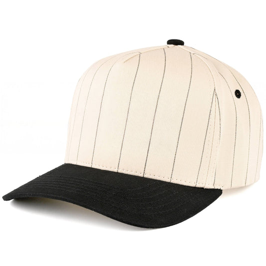 Pinstriped Canvas Trucker - Tan