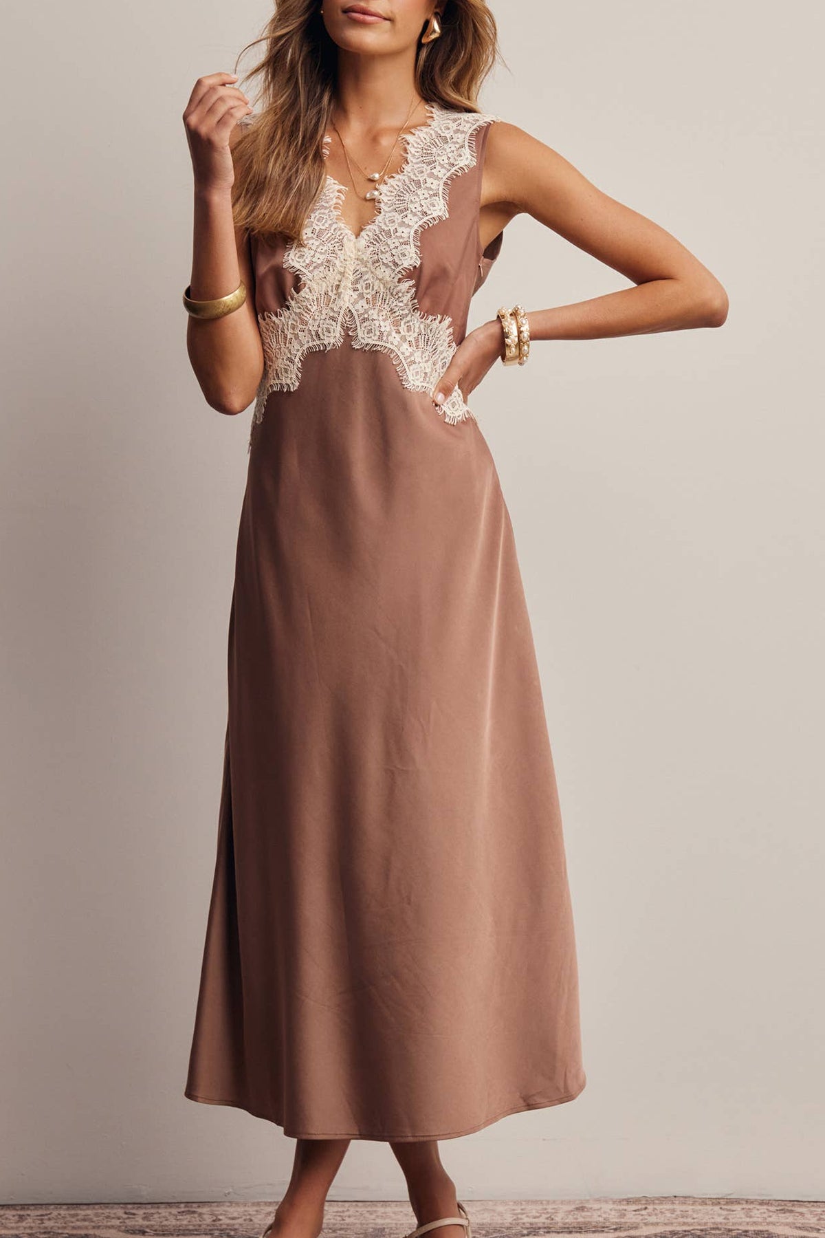Luxe Lace Midi Dress