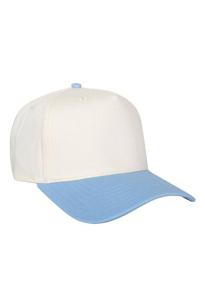 Light Blue + Tan Canvas Trucker