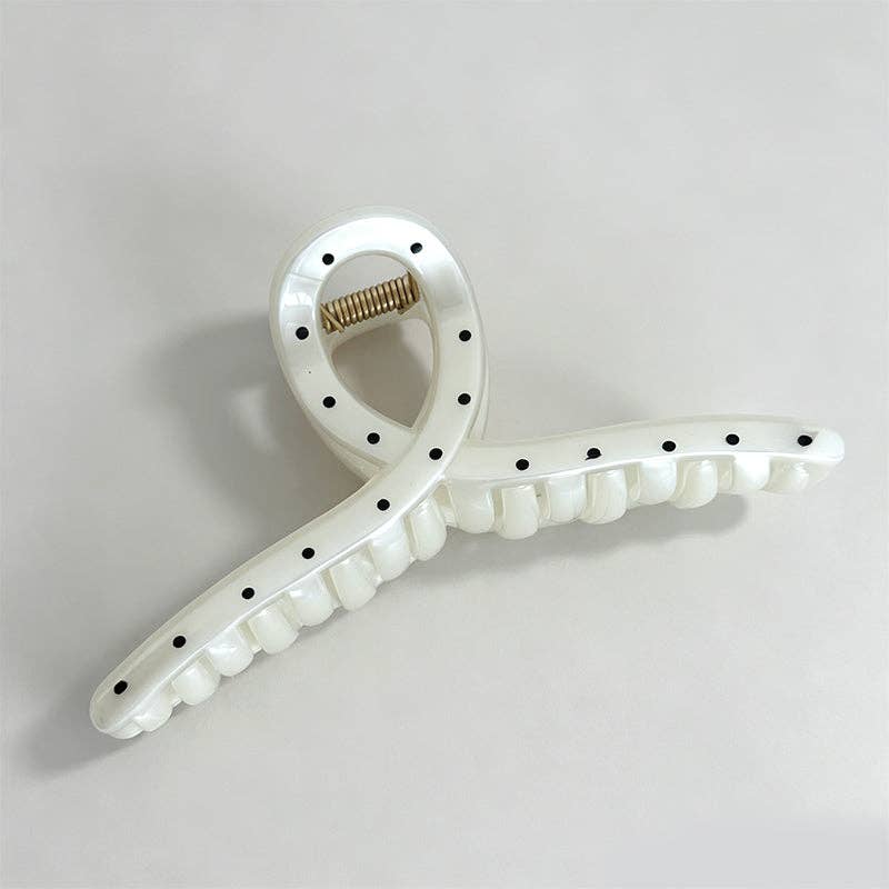 Retro Polka Dot Claw Clip