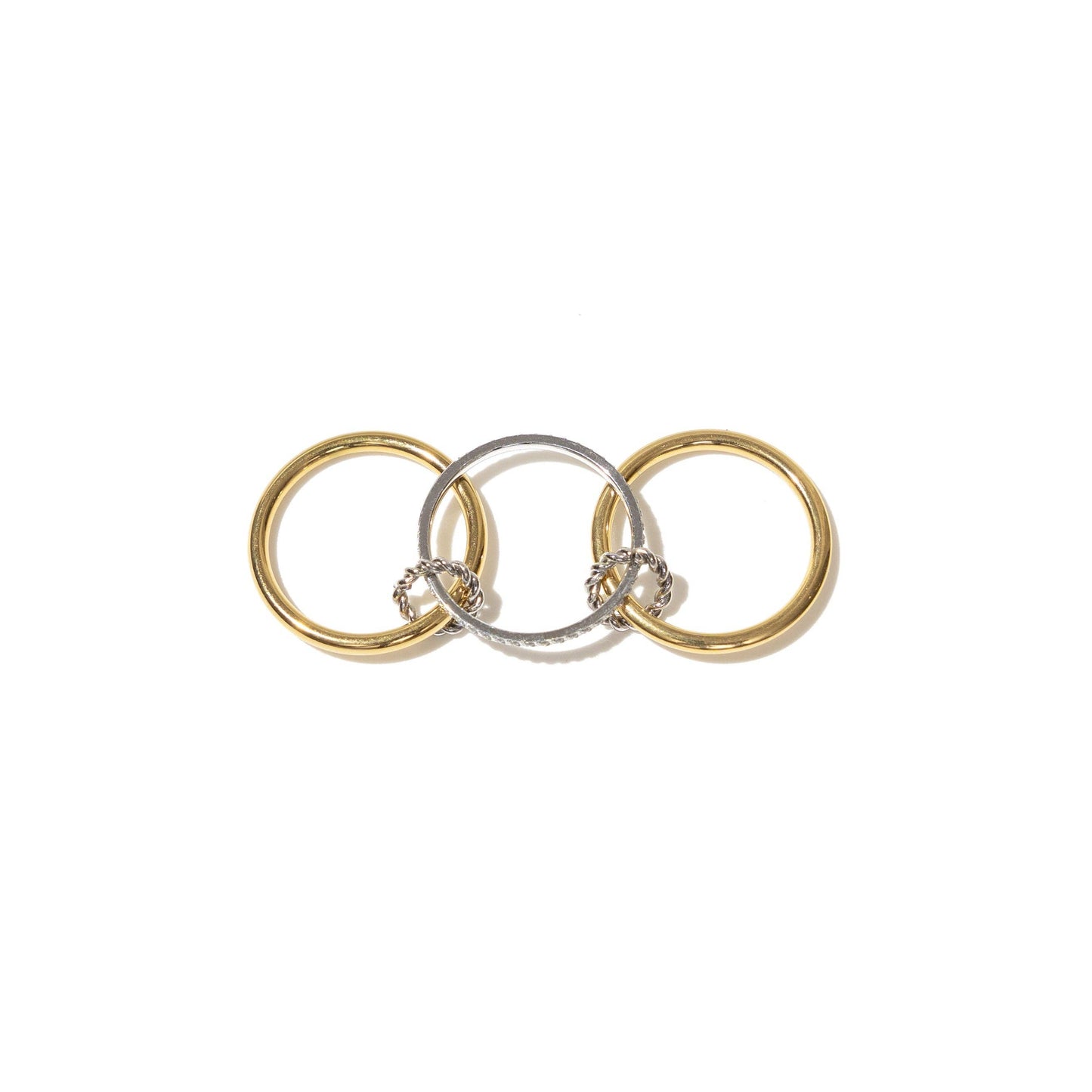 Triple Band Two-Tone Ring Size 8