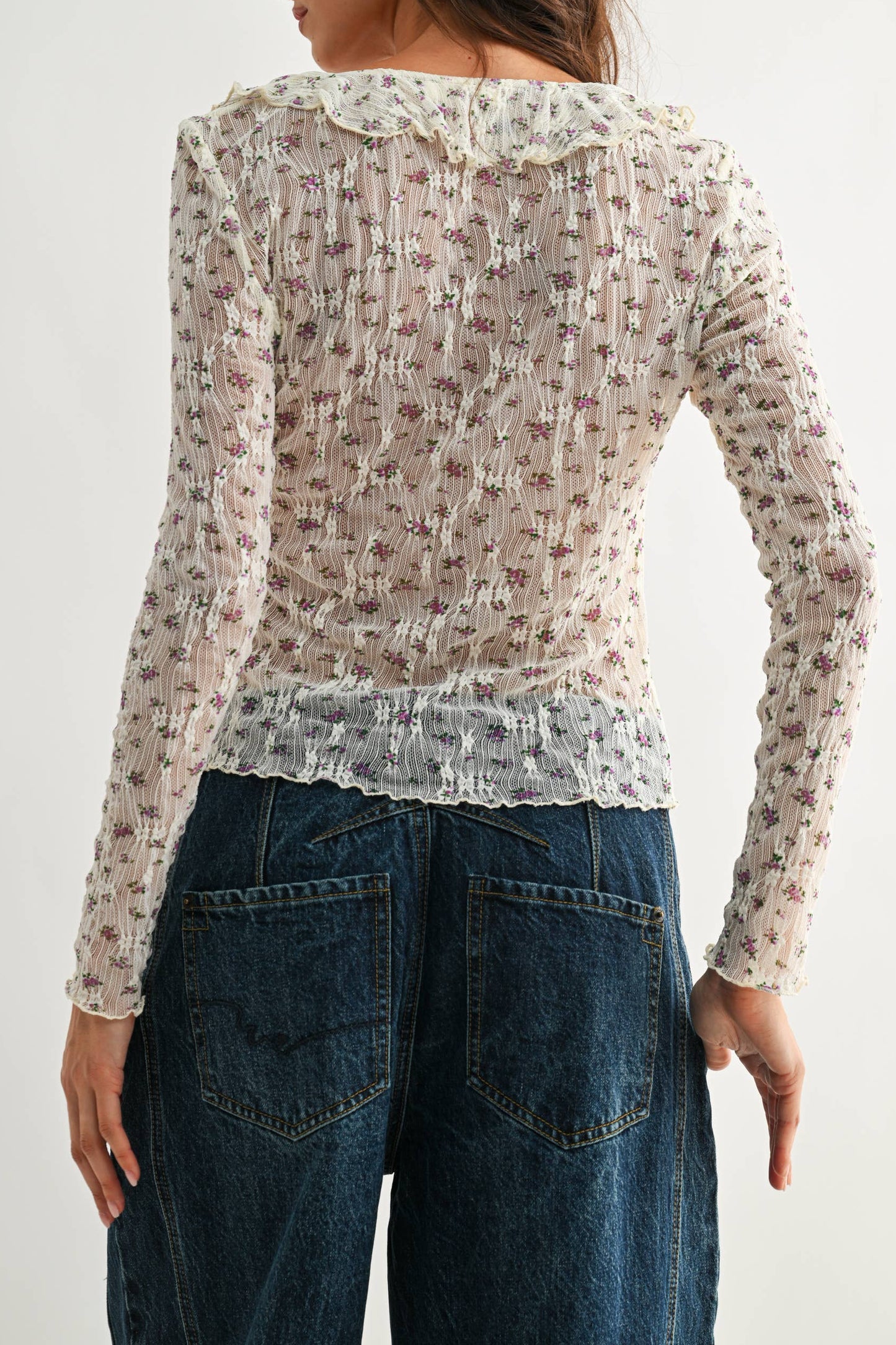 Lavender Lush Sheer Cardigan