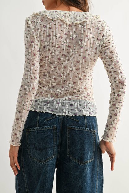 Lavender Lush Sheer Cardigan