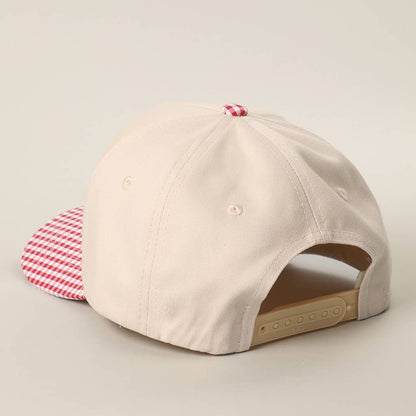 Gingham Two-Tone Trucker Hat