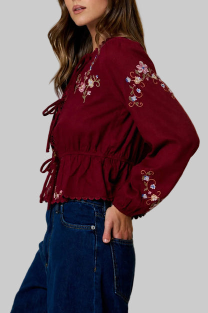 Floral Crochet Blouse