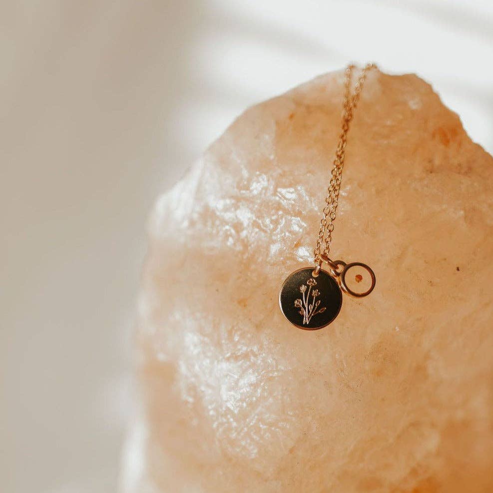 Wildflower Necklace with Mustard Seed