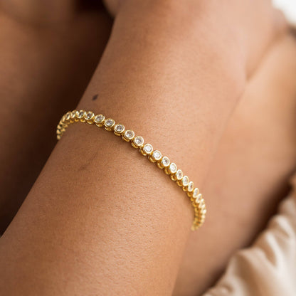 Gold Diamond Tennis Bracelet