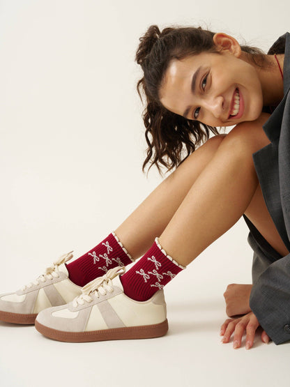 Ribbon Petal Pilates Socks